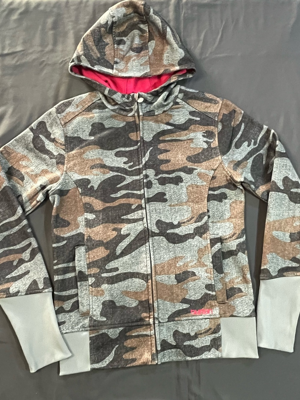 Burton DryRide Colombo Camo Zip Up Hoodie, Sz L